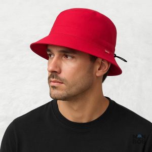 Chapeau de course rouge, léger et pratique pour le sport