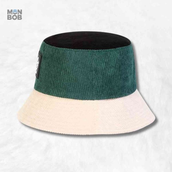 Chapeau bob en velours côtelé, couleur beige tendance