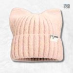 Bonnet rose à oreilles de chat