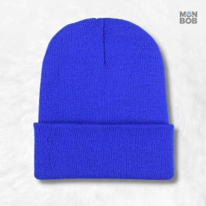 Bonnet bleu marine élégant en laine douce et chaude