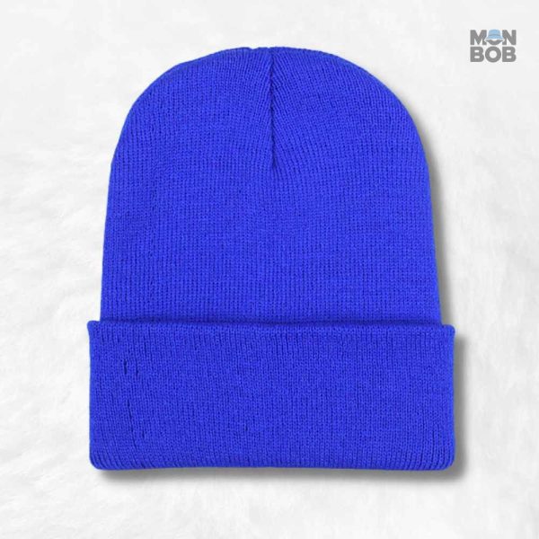 Bonnet bleu marine élégant en laine douce et chaude