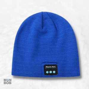 Bonnet Bluetooth Bleu avec écouteurs intégrés
