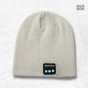 Bonnet Bluetooth Gris élégant et pratique pour écouter de la musique