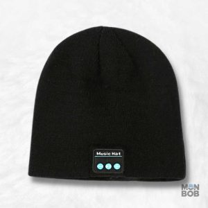 Bonnet Bluetooth Noir pour écouter de la musique sans fil