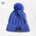 Bonnet Bluetooth Pompon bleu pour un style moderne et pratique