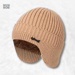 Bonnet beige avec cache-oreilles pour un confort optimal