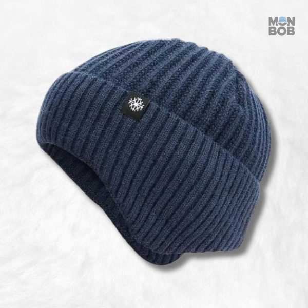 Bonnet Cache Oreilles d'Hiver Bleu
