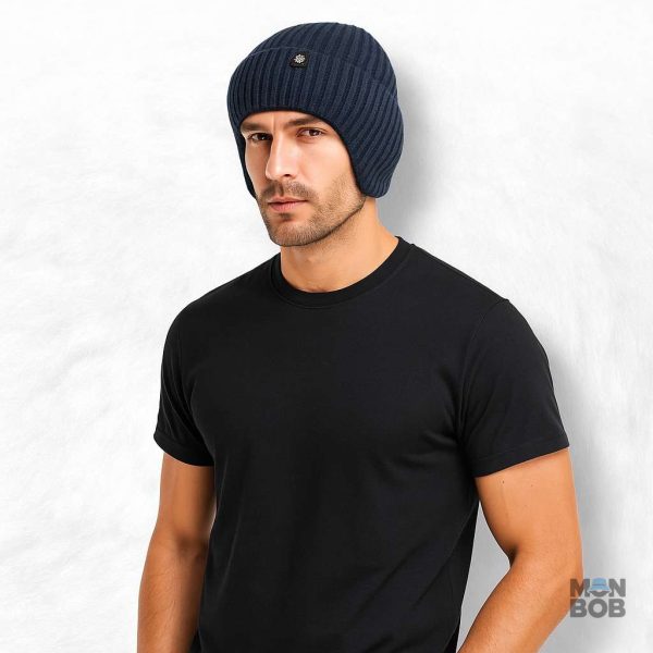 Bonnet d'Hiver Bleu pour protéger les oreilles