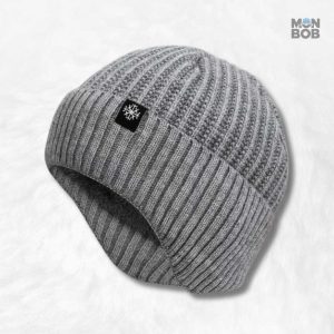 Bonnet Cache Oreille Gris d'Hiver