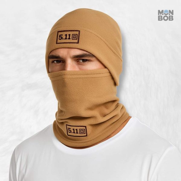 Cagoule en polaire beige, idéal pour le froid et le confort