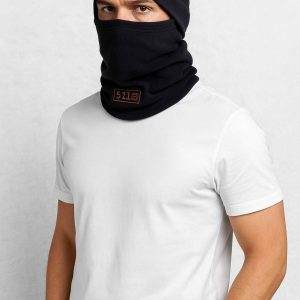 Cagoule noire en polaire, idéale pour l'hiver et les activités extérieures