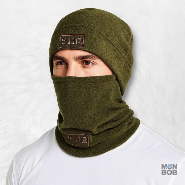 Cagoule en polaire verte, idéale pour les activités en extérieur