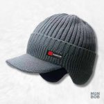Bonnet casquette cache oreille gris pour un style pratique