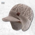Bonnet casquette au crochet beige pour un style tendance
