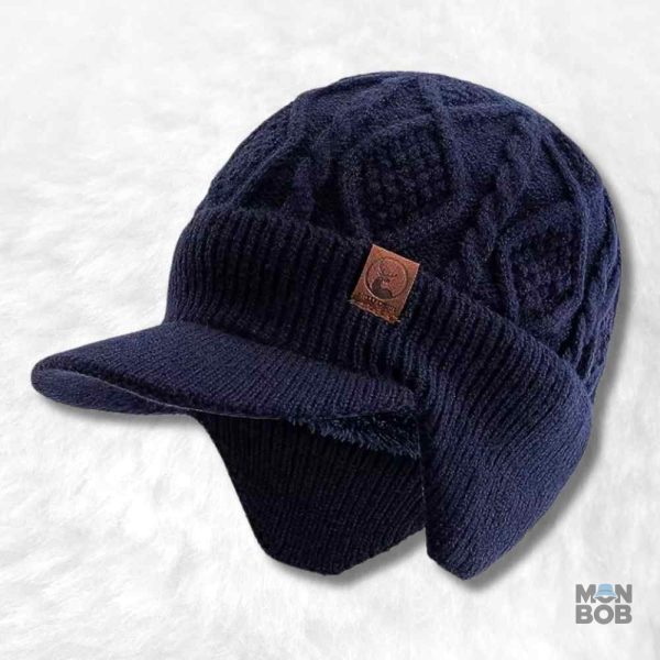 Bonnet casquette bleu au crochet, style tendance et décontracté
