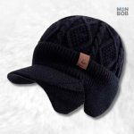Bonnet Casquette au Crochet noir en mode tendance