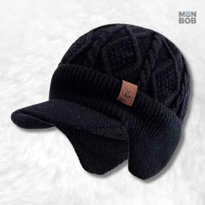 Bonnet Casquette au Crochet noir en mode tendance