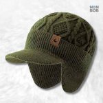 Bonnet casquette au crochet vert pour un style décontracté