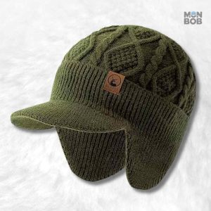Bonnet casquette au crochet vert pour un style décontracté