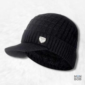 Bonnet Casquette Doublé Polaire Noir pour un style hivernal