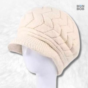 Bonnet casquette femme beige élégant pour un style décontracté
