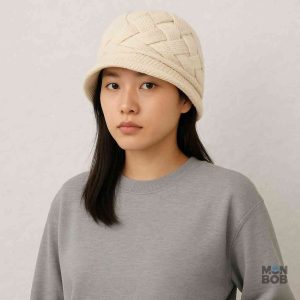 Accessoire mode féminin : bonnet casquette beige tendance