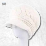 Bonnet casquette femme blanc élégant et tendance