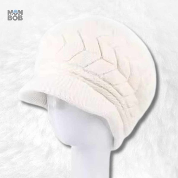 Bonnet casquette femme blanc élégant et tendance