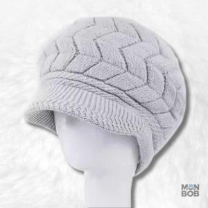 Bonnet casquette femme gris élégant et stylé