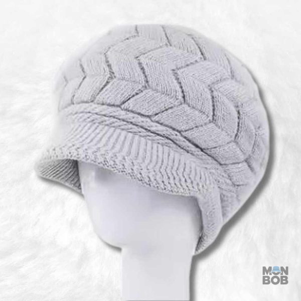Bonnet casquette femme gris élégant et stylé