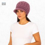 Casquette bonnet femme en couleur mauve élégante