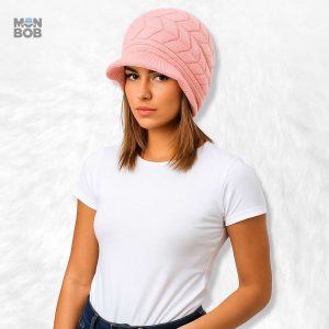 Bonnet féminin couleur rose, style décontracté et moderne
