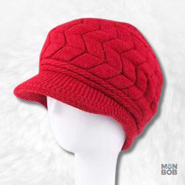 Bonnet casquette femme rouge tendance et stylé