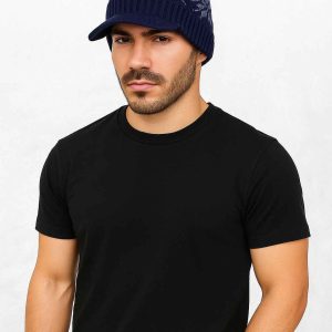 Casquette d'Hiver en Bleu pour un style décontracté