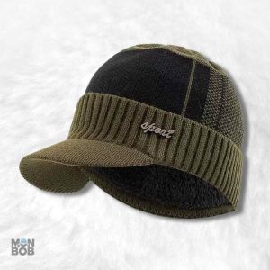 Bonnet casquette homme vert, style décontracté et tendance