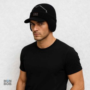Casquette bonnet noir Skullies, accessoire tendance et confortable