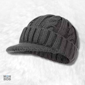 Bonnet casquette tricot gris pour un style décontracté