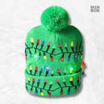 Bonnet de Noël clignotant pour une festive ambiance hivernale