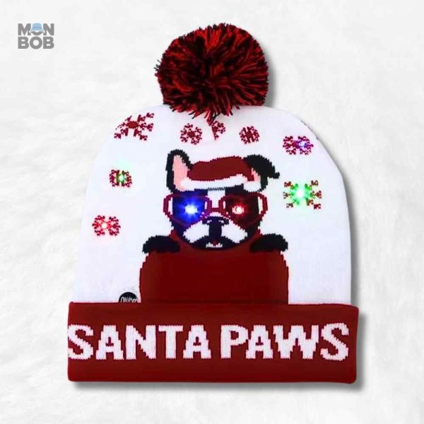 Bonnet de Noël drôle avec des motifs festifs