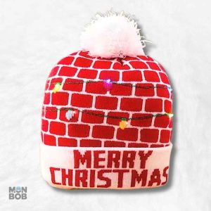 Bonnet lumineux Merry Christmas pour les fêtes de fin d'année