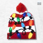 Bonnet de Noël avec LED, accessoire festif original