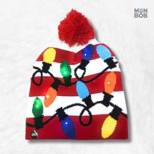 Bonnet de Noël avec LED, accessoire festif original