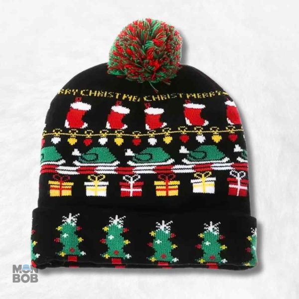 Bonnet de Noël Merry Christmas, accessoire festif original