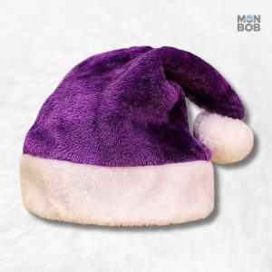 Bonnet de Noël violet élégant pour les fêtes