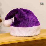 Bonnet festif violet à porter pour Noël