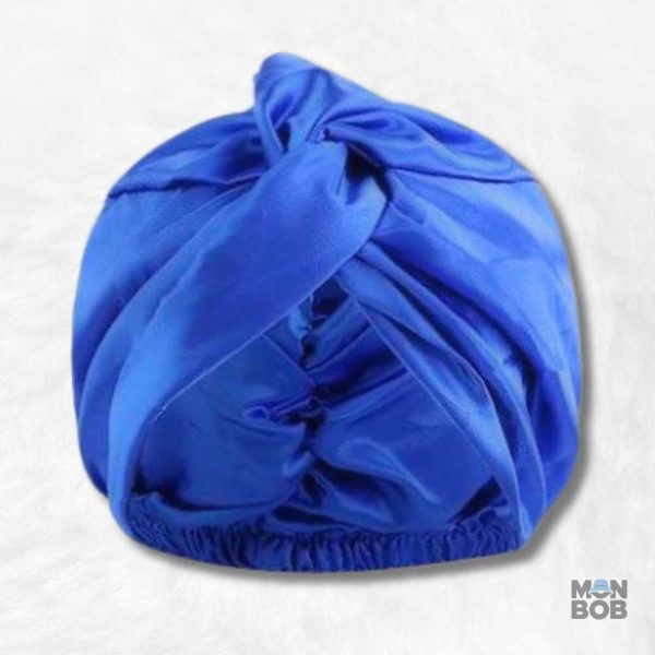 Bonnet Nuit Satin Bleu Électrique