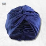 Bonnet de Nuit Satin Bleu Nuit pour un confort optimal