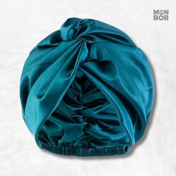 Bonnet de Nuit Satin Turquoise pour un sommeil paisible