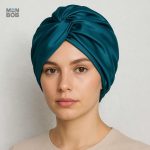 Bonnet en Satin couleur turquoise, accessoire de nuit élégant