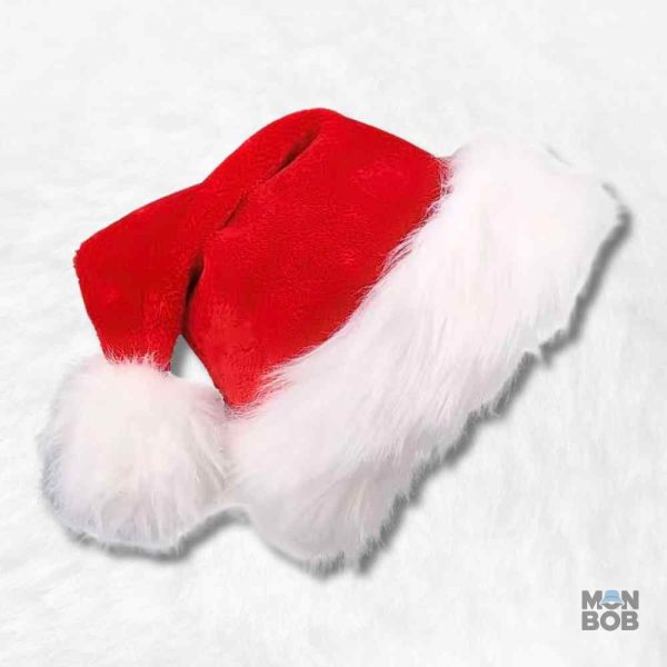 Bonnet de Père Noël traditionnel en rouge et blanc
